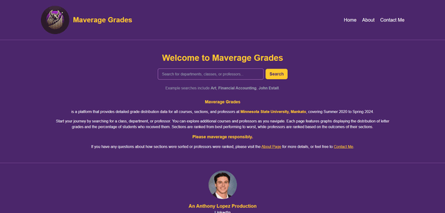 Maverage Grades Screenshot