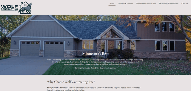 Wolf Contracting Screenshot